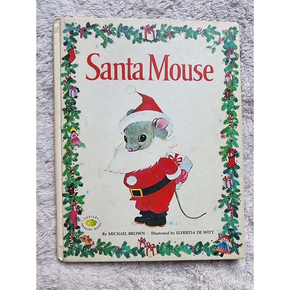 Santa Mouse Michael Brown Vintage 1979 Hardcover Christmas Book Grosset & Dunlap